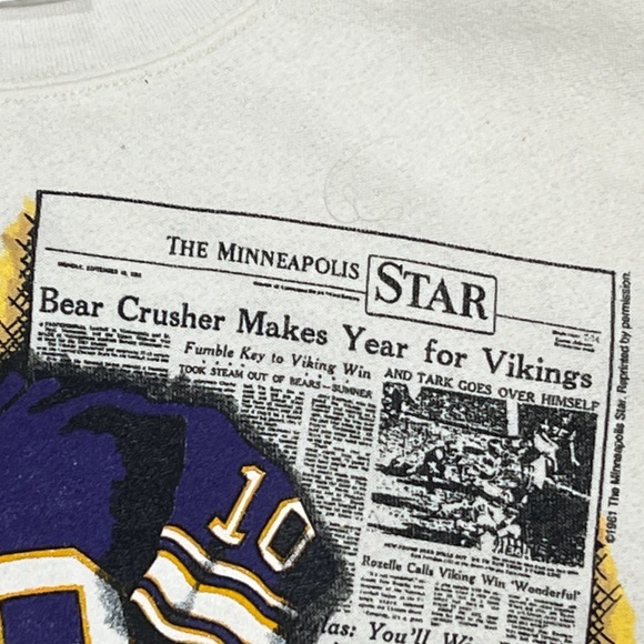 Minnesota Vikings 1990s NFL Football Crewneck Pullover Mens Sweatshirt - Picture 5 of 6